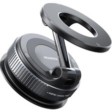 Frefly Store Magsafe Car Mount, Vacuum Car Phone Mount With Strong Magnet, 360° Metal Strut Suction Cup Phone Mount For iPhone 17 Pro Max/16 15 14 13 12 Series& Android Magsafe Case, Black Siyah Standart
