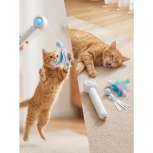 Frefly Store Renkli Değiştirilebilir Uçlu Teleskopik Kedi Oltası, Dayanıklı