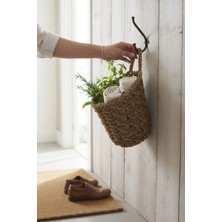 Empressco El Yapımı Duvar Askılı Sepet | Kağıt Ip | Kraft Renk | 18X22 cm | Dekoratif & Düzenleyici Aksesuar