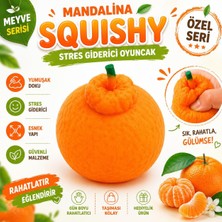Pelüş Burada Mandalina Squishy  Stres Oyuncağı