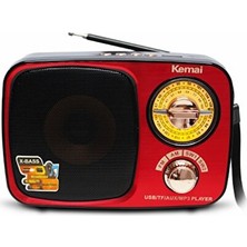 Novélune Nostaljik Radyo: Kırmızı Çok Fonksiyonlu Bluetooth Radyo ve Mp3 Çalar