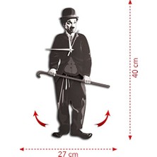Novélune Duvar Saati: Charlie Chaplin Temalı Sallanır Sarkaçlı , Retro ve Eğlenceli De