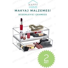 Novélune Makyaj & Takı Organizeri: Iki Bölmeli Fırça Düzenleyici, Pratik ve Şık Makyaj Organizeri