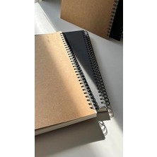 Frefly Store B5 Boyutunda, Siyah Kapaklı Spiralli Defter, 100 Yaprak Çizgisiz