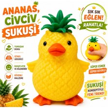 Pelüş Burada Ananas Civciv Squishy Stres Oyuncağı