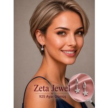 Zeta Jewel 925 Ayar Gümüş Çiçek Model Zirkon Taşlı Kadın Küpe