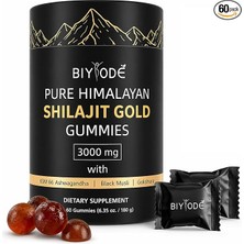 The Wellness Store Bıyode Pure Himalayan Shilajit Gold Ksm 66 + Black Musli & Gokshura 60 Gummies
