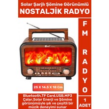 Novélune Nostaljik Radyo: Dekoratif Solar Şarjlı ve Bluetooth Hoparlör