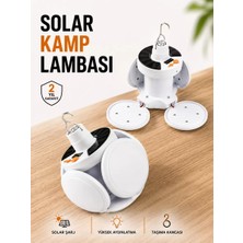 Midas Toptan Home Kamp Lambası Işıldak Beyaz Işık Güneş Enerjili Solar Aydınlatma 5 Kanatlı Katlanabilir