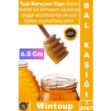 Wintoup #balkaşığı 6.5 cm Mini Boy Doğal Kanallı Damlatmaz Ekolojik Sağlıklı Mutfak Gereci Ahşap Bal Kaşığı