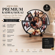 Kutup Yıldızı Tasarım Atölyesi Kişiye Özel 9 Fotoğraflı Premium Kadraj Kolaj | 3mm Pleksi Korumalı 20 cm Dekoratif Masaüstü Ahşap Çerçeve | Sevgiliye & Yıldönümü Hediyesi