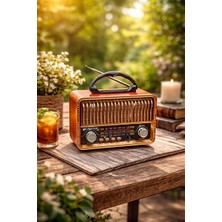 Novélune Nostaljik Radyo: Ahşap Tasarımlı Taşınabilir Radyo ve Mp3 Çalar