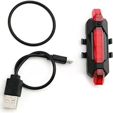 Frefly Store Kırmızı LED Arka Stop Lambası, USB Şarjlı ve Parlak