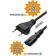 Novélune Kablo & Adaptör: Teyp ve Radyo Güç Kablosu 1.5 Metre Işıldaklı