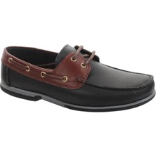 Riverland Y-03 Erkek Siyah-Kahve (40-45) Deri Casual Ayakkabı