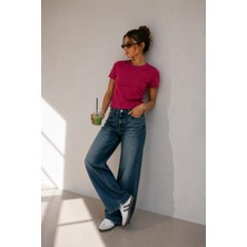 Alexander Gardi Bisiklet Yaka Basic Crop T-Shirt