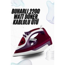 Senson Buharlı Kablolu Ütü 2200 Watt Kireçlenme Önleyici Şok Buharlı - Lisinya