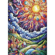 Frefly Store Kozmik Şölen Temalı 1500 Parça Zeka Geliştirici Puzzle