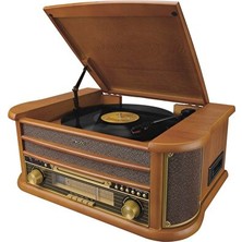 Novélune Nostaljik Radyo: Nostaljik Çok Fonksiyonlu Radyo ve Mp3 Çalar, Ahşap Tasarım