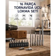 Midas Toptan Home 16 Parça Bits, Adaptör ve Tornavida Ucu Seti