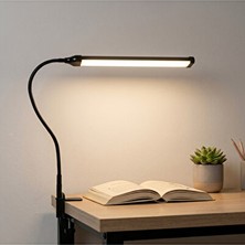 Novélune Masa ve Gece Lambası: USB Bağlantılı Esnek Kollu LED Masa Lambası, 3 Renk ve Dimmer Özelliği