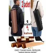 Novélune Pazar Arabası & Çantası: Kahve ve Siyah Okey Takım Çantası, Taşıma ve Saklama Kolaylığı