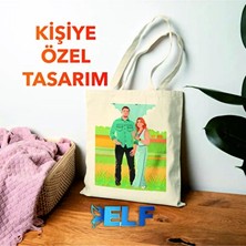 Novélune Pazar Arabası & Çantası: Kişiye Özel Fotoğraf Baskılı Ham Bez Çanta, Benzersiz Tasarım