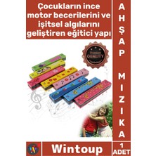 Wintoup #mızıka Kalite Eğitici Müzik Aleti Çocuk Ritim Gelişimi Sağlayan Renkli Tasarım Sağlam Ahşap Mızıka