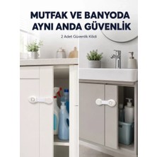 Midas Toptan Home 2'li Dolap ve Çekmece Güvenlik Kilidi Seti