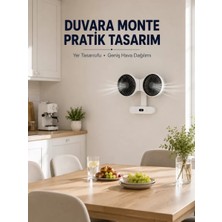 Midas Toptan Home Dijital Göstergeli Çift Fan Başlıklı Masa Vantilatörü