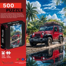 Soi Craft 500 Parça Puzzle Kırmızı Jeep Tropikal #280