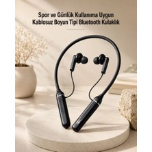 Midas Toptan Home Kablosuz Boyun Tipi Bluetooth Kulaklık Mikrofonlu Spor ve Günlük Kullanıma Uygun