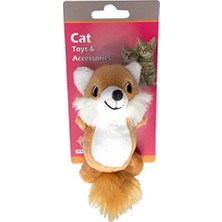 Frefly Store Eastland 551194 Peluş Hışırtı Kedi Oyuncağı, Tilki Şekilli, 95X5 cm