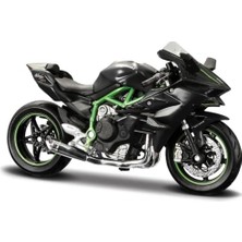 Frefly Store Motogarage Kawasaki H2R 1:18 Diecast Model Motosiklet – Standlı, Metal Gövde, Koleksiyonluk & Hediyelik