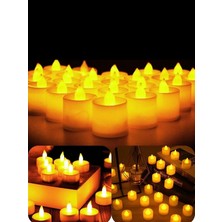 Frefly Store Rkmstore Tealight LED Mum 24’lü – Sarı Işıklı Dumansız Pilli Mum Seti (Piller Dahil)          [enerji Sınıfı A+++]
