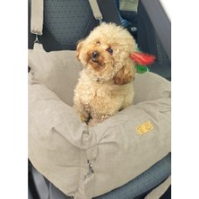 Frefly Store 3 Fonksiyonlu Köpek Koltuk-Köpek Yatağı-Taşıma Çantası-Köpek Araba Koltuğu-Evde Dışarda Arabada (Bej, Large)