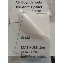 Frefly Store A6 Etiket Tüm Yazıcılar Için 100 Adet Mat Kuşe Yapışkanlı Etiket -10X15 cm -A6 Boş Sticker-Paketleme Sticker
