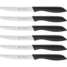 Frefly Store Wmf Classic Line 6 Parça Kahvaltı Bıçağı Seti, 23 Cm, Tırtıklı Ekmek ve Sandviç Bıçağı, Özel Bıçak Çeliği, Plastik Sap, Siyah
