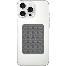 Frefly Store Babilden Telefon Arkasına Yapışan Silikon Vantuzlu Telefon Kılıfı Tutucu Araç Telefon Tutucu Ahtapot Vakumlu Telefon Tutucu (Silver (Çift Taraflı))