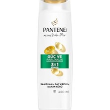 Frefly Store Pantene Güç ve Parlaklık 3'ü 1 Arada Şampuan 400 ml