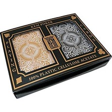 Frefly Store Arrow, Poker Boyu, Jumbo Endeks, Siyah & Altın Sarısı, Çift Deste
