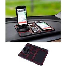 Frefly Store 4'ü 1 Arada Araba Için Kaymaz Telefon Pedi, 2023 Karanlıkta Yeni Havalı Parlayan Araba Gösterge Paneli Telefon Paspası Geçici Otopark Kartı Plaka ve Aromaterapi Ile, Sarsıntı Önleyici Ped Evrensel