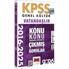 Frefly Store Yargı 2026 Kpss Vatandaşlık Çıkmış Sorular 2016-2025 Konu Konu Çözümlü Yargı Yayınları