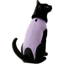 Frefly Store Kedi ve Köpek Kıyafeti & Elbisesi Lila Medikal Veteriner Çıkışı Tulum Bej M