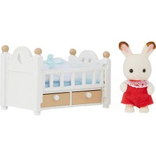 Frefly Store Sylvanian Families 5017 Çikolata Tavşan Bebek Yataklı - Bebek Evi Oyun Seti