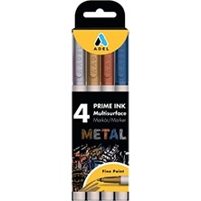 Frefly Store Prime Ink Multisurface 4'lü Metalik Markör