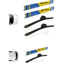 Frefly Store Ford Tourneo Courıer Supermute Ön ve Arka 3'lü Muz Silecek Takımı 2014-2022 Mınıvan (700M