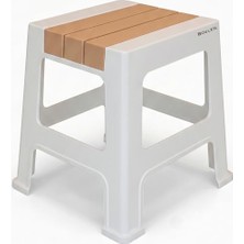 Frefly Store Küçük Boy Kaymaz Tabanlı Ev Ofis Taburesi - 120 kg Taşıma Kapasiteli Kaymaz Banyo Taburesi - Çocuk Taburesi - 31X35X35 cm (Turuncu)