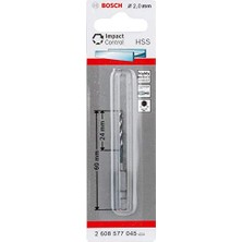 Frefly Store Bosch Professional Altıgen Şaftlı - Impact Control - Hss Metal Matkap Ucu 2, 0 * 60 Mm, Gri