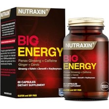 Frefly Store Big Energy Ginseng + Kafein + Zencefil + Keçiboynuzu 60 Kapsül Takviye Edici Gıda
